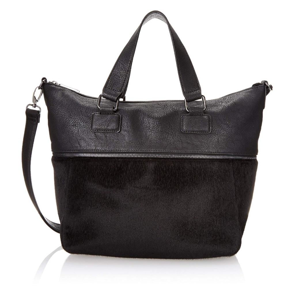 BCBGeneration Black Landon Crossbody Tote Handbag
